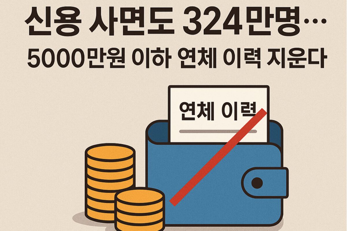 신용 사면 정책 안내 포스터