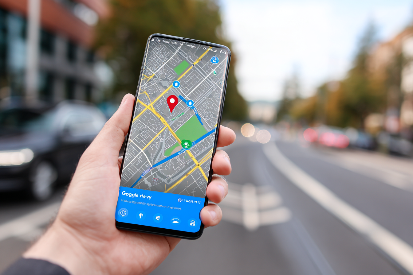 한국에서 Google Maps 기능 제한된 화면
