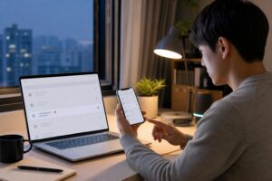 Google 계정에 모르는 기기, 로그아웃 전 확인 순서