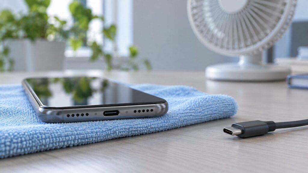갤럭시 물기 감지, 다 말렸는데도 뜬다면 USB 캐시 확인